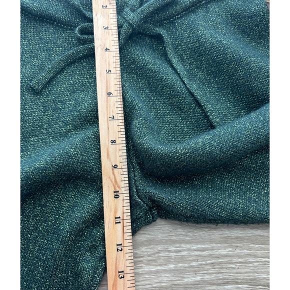Zara Metallic Green & Gold Knit Casual Lounge Pants With Pockets Women’s Size S - Picture 11 of 13